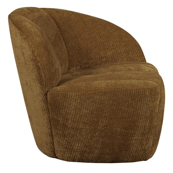 WOOOD Mojo 2-Zits Bankje Rechts - Geweven Ribstof - Honinggeel