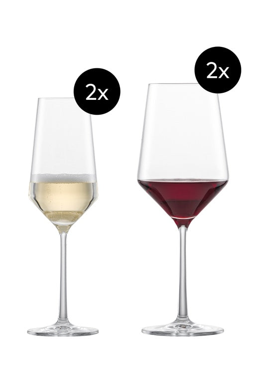 Zwiesel Glas Pure 4-delige Date Night Set - Wijn- en Champagneglazen