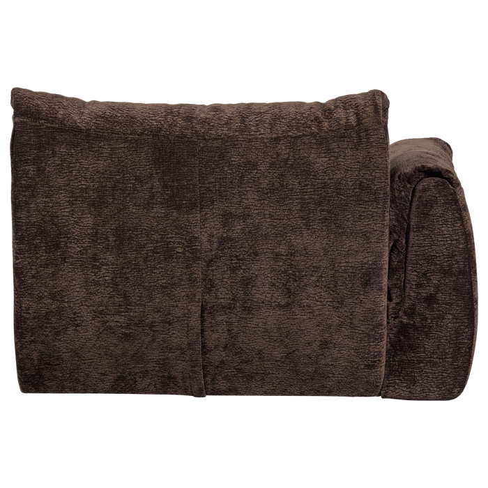 WOOOD Baggy 1-Zits Met Arm Links - Chenille - Donkerbruin - 81x114x101
