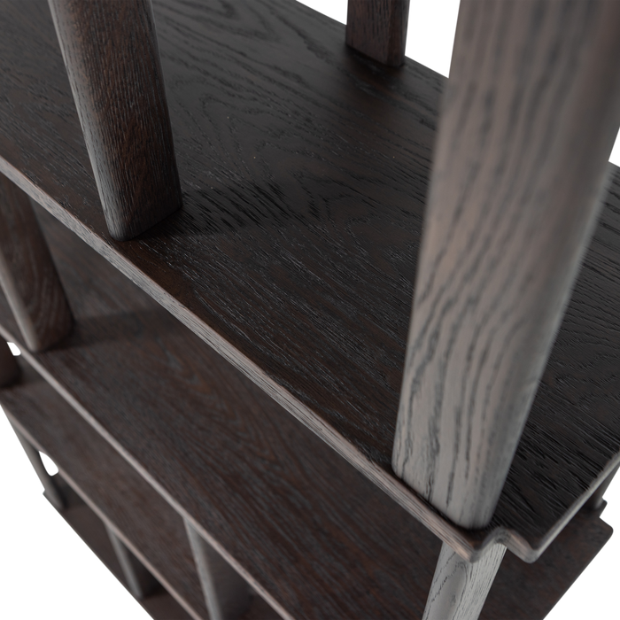 WOOOD Riss Boekenkast - Eikenhout - Mystic Brown - 186x90x30