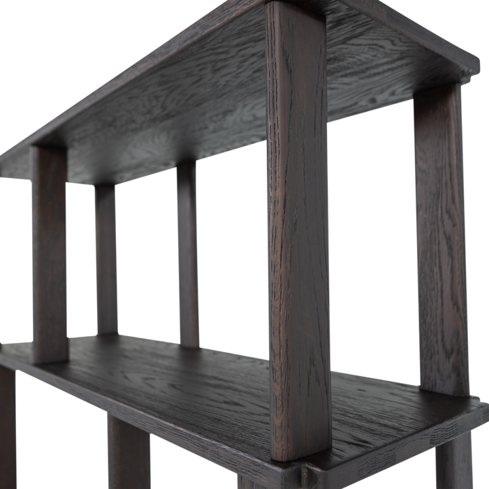 WOOOD Riss Boekenkast - Eikenhout - Mystic Brown - 186x90x30