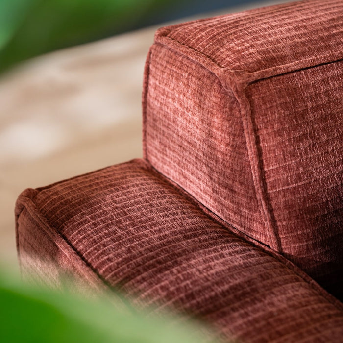 Bronx71 Hoekbank Kansas koper ribstof links