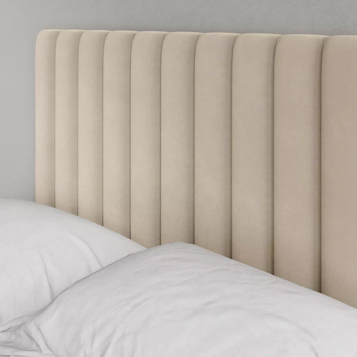 by fonQ Mara Tweepersoonsbed met Opbergruimte 160 x 200 cm - Fluweel / Crème