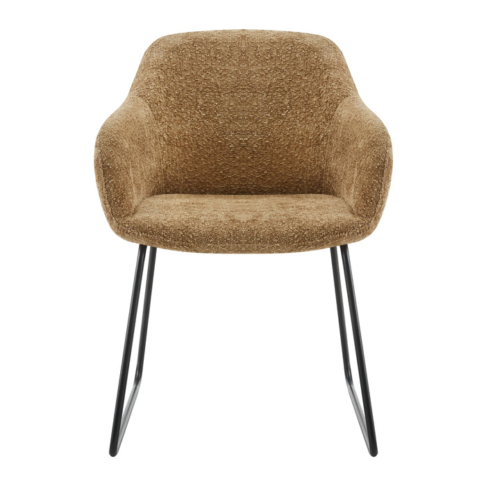 by fonQ Apollo Eetkamerstoel - Bouclé - Caramel