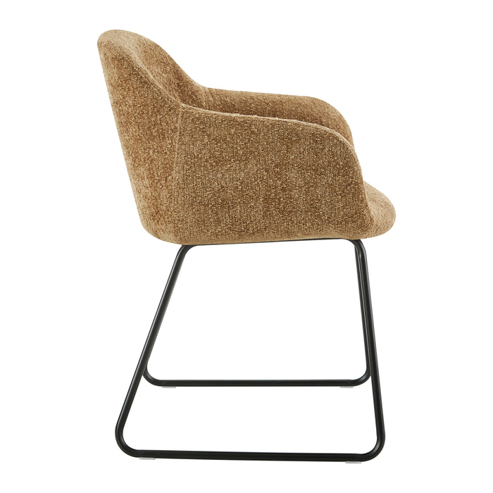 by fonQ Apollo Eetkamerstoel - Bouclé - Caramel