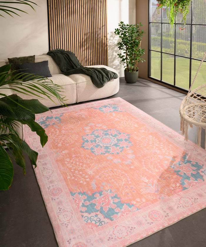 Heritaged Vintage buitenkleed - Valenca Luna terra|roze - 200x290 cm