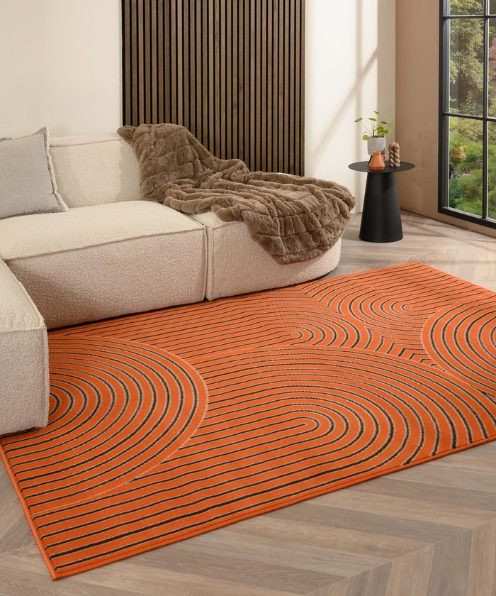 Tapeso Japandi vloerkleed - Ease Akira terra - 190x280 cm