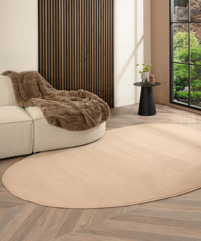 Tapeso Organisch vloerkleed - Ease Pebble beige - 200x300 cm