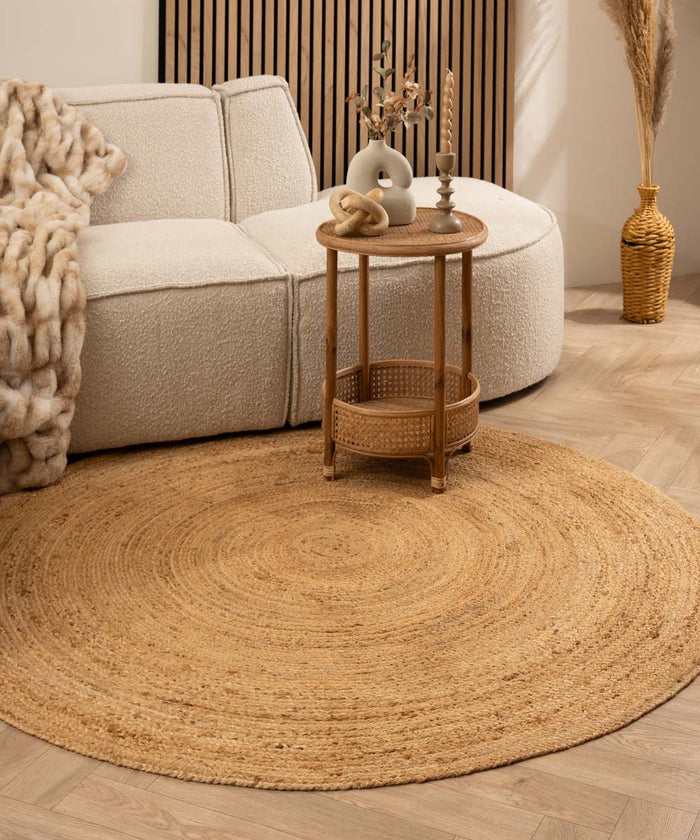 Boho&me Jute vloerkleed rond - Boho & me - naturel - 160 cm