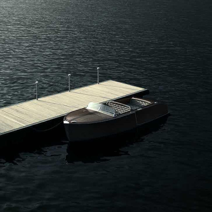 Flos Bellhop sokkellamp LED laag donkerbruin