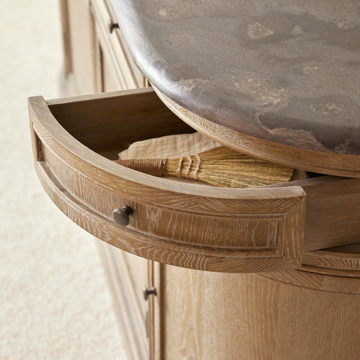 Tikamoon - Eiken meubel met dubbele wastafel 180 cm Louise