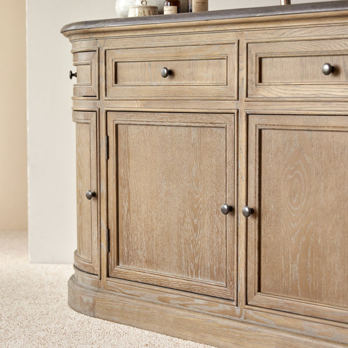 Tikamoon - Eiken meubel met dubbele wastafel 180 cm Louise