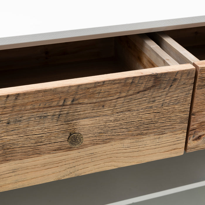 Rivièra Maison - Lake Sideboard in gerecycled eikenhout en glas, 194x44x85 cm