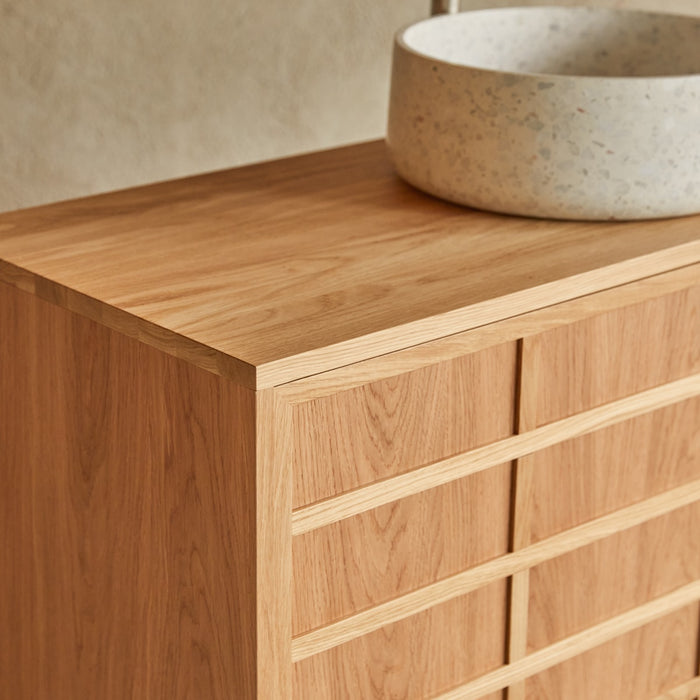 Tikamoon - Eikenhouten wastafelmeubel 115 Miu