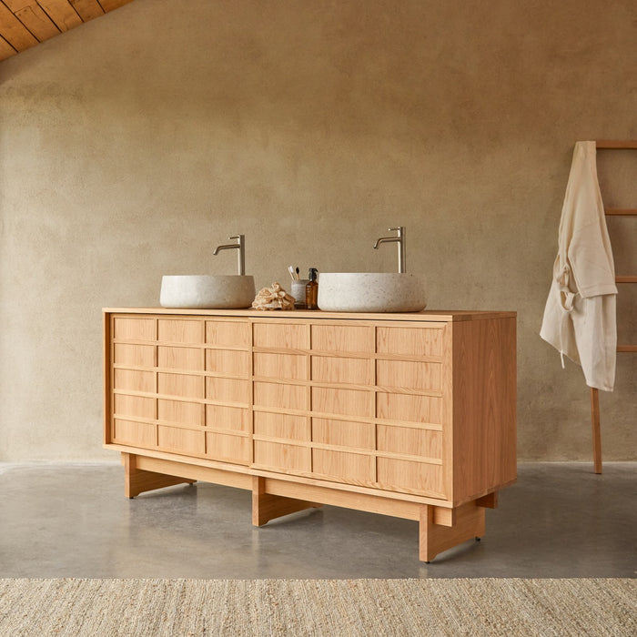 Tikamoon - Eiken wastafelmeubel 170 Miu