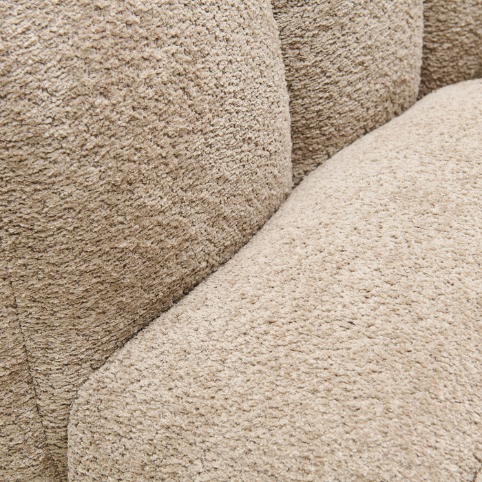 Rivièra Maison - 5-zits Bank in Soft Walnut van Polyester met afmetingen 298x109x80 cm