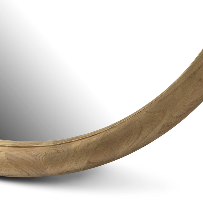 Rivièra Maison - Elegante Spiegelschijf in natuurlijke tinten van gerecycled elzenhout met een diepte van 6 cm