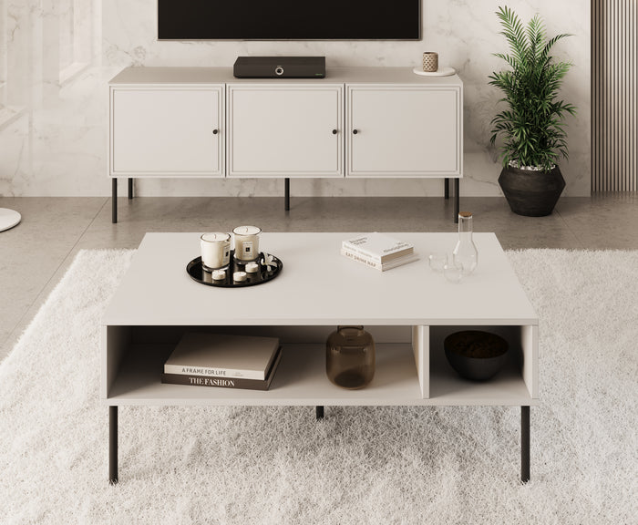 Meubella Salontafel Pierson - Wit - 110 cm