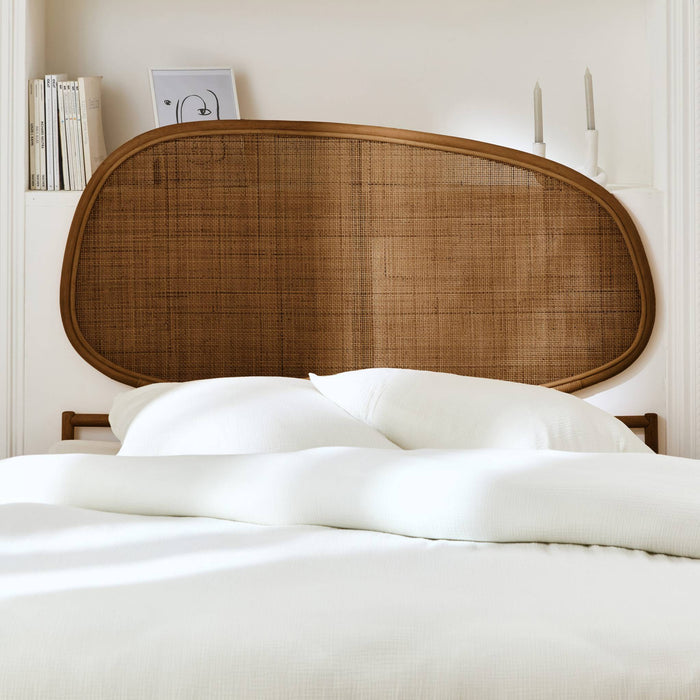 sweeek - Organisch hoofdbord in donker rotan