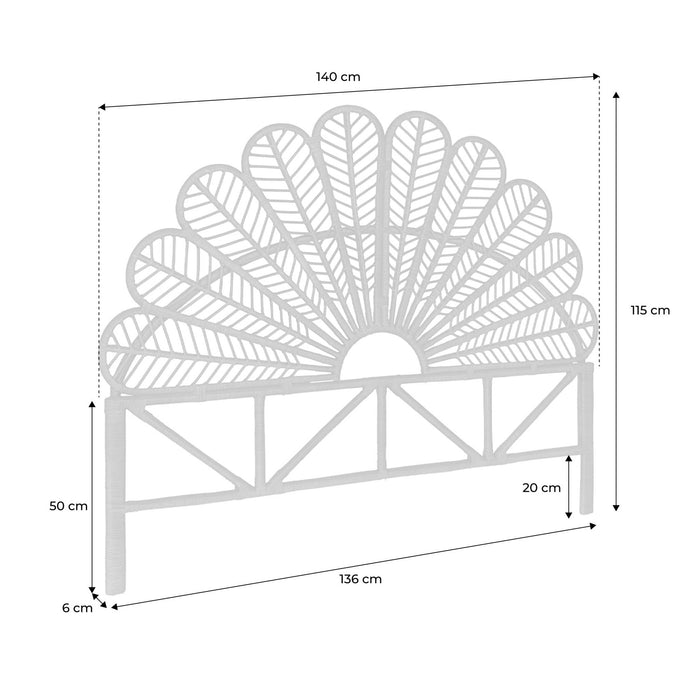 sweeek - Donker rotan hoofdbord