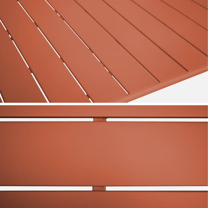 sweeek - Opvouwbare tuintafel 6 plaatsen metaal