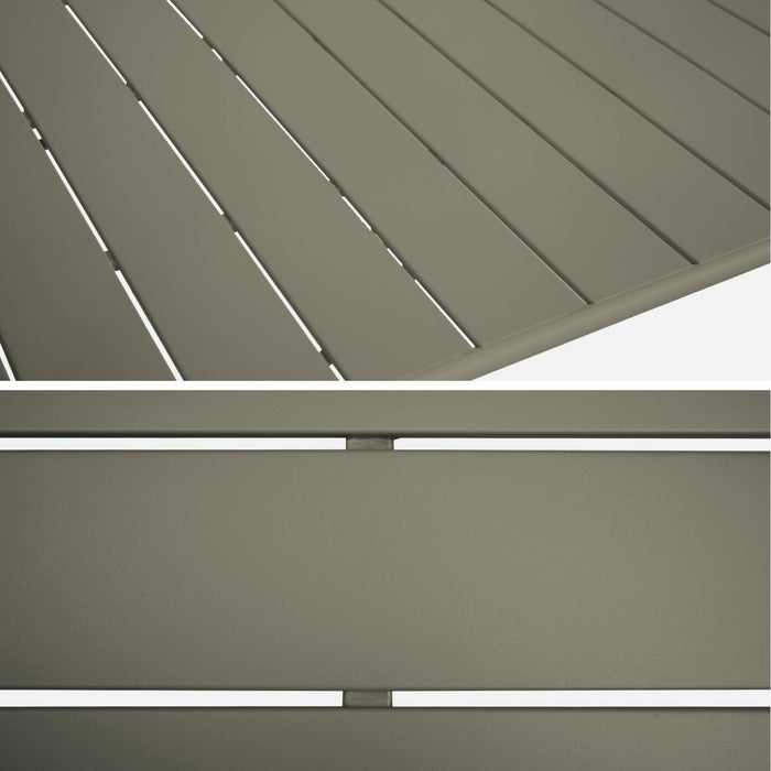 sweeek - Opvouwbare tuintafel 6 plaatsen metaal