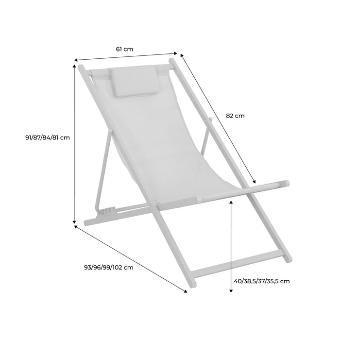 sweeek - Opvouwbare tuinstoel met kussen (Set van 2)