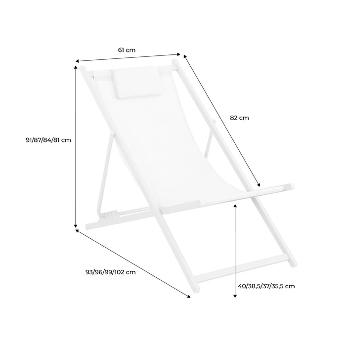 sweeek - Opvouwbare tuinstoel met kussen (Set van 2)