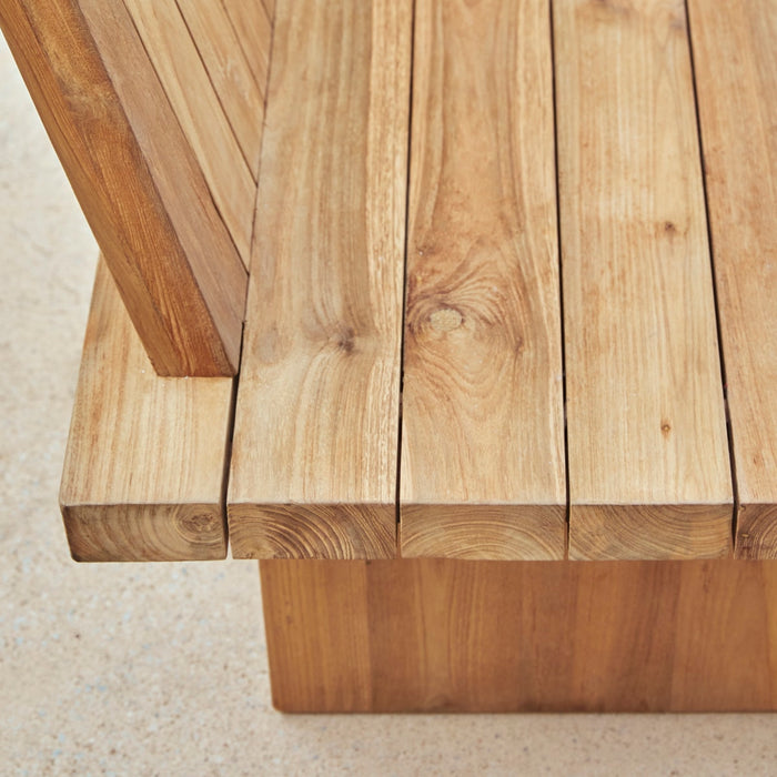 Tikamoon - Tuinfauteuil van gerecycled teakhout Joaquin, 1-zit