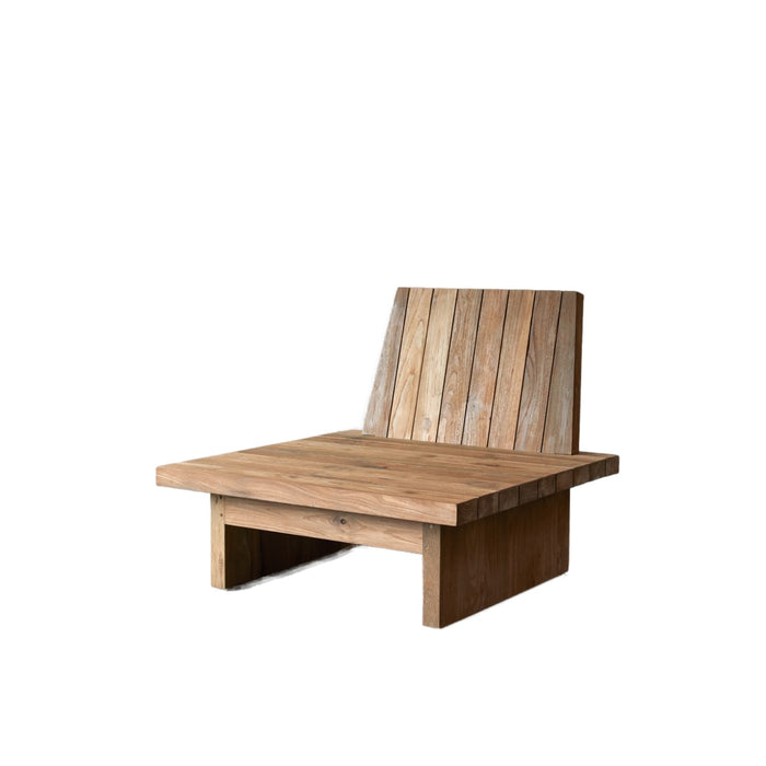 Tikamoon - Tuinfauteuil van gerecycled teakhout Joaquin, 1-zit