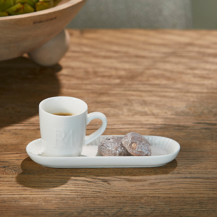 Riviera Maison Kop en schotel Wit - Caffé Espresso kopjes - Porselein