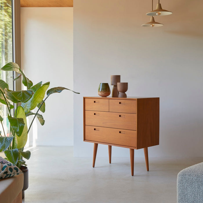 Tikamoon - Magda 50's - Kindercommode in massief mahoniehout