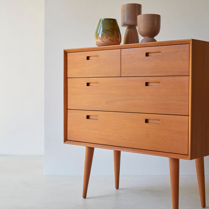 Tikamoon - Magda 50's - Kindercommode in massief mahoniehout