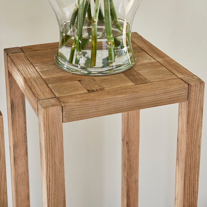 Rivièra Maison - Plantenstandaard in gerecycled eikenhout, 40 cm breed en 110 cm hoog