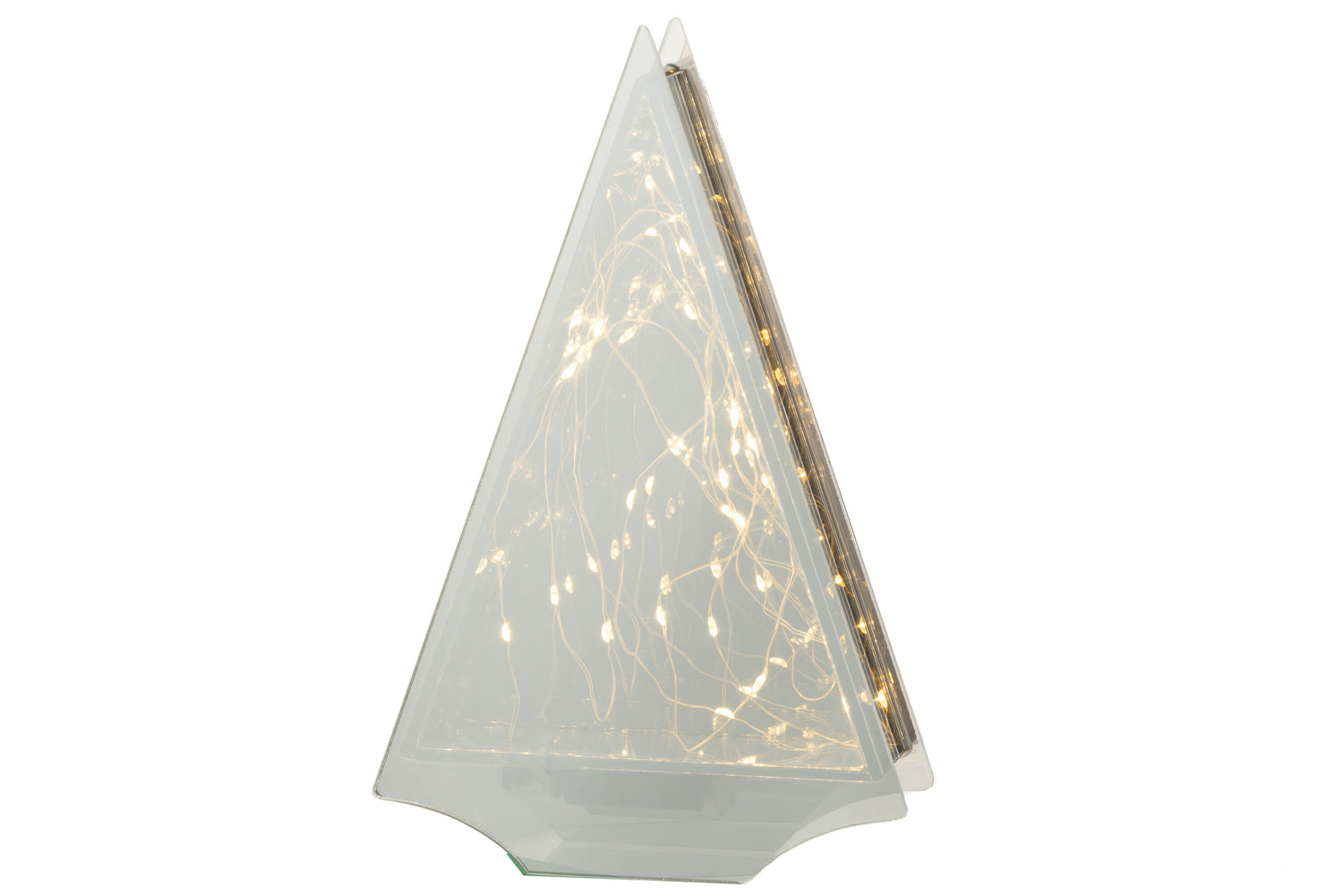 J-Line Kerstdecoratie - glas - goud LED lichtjes