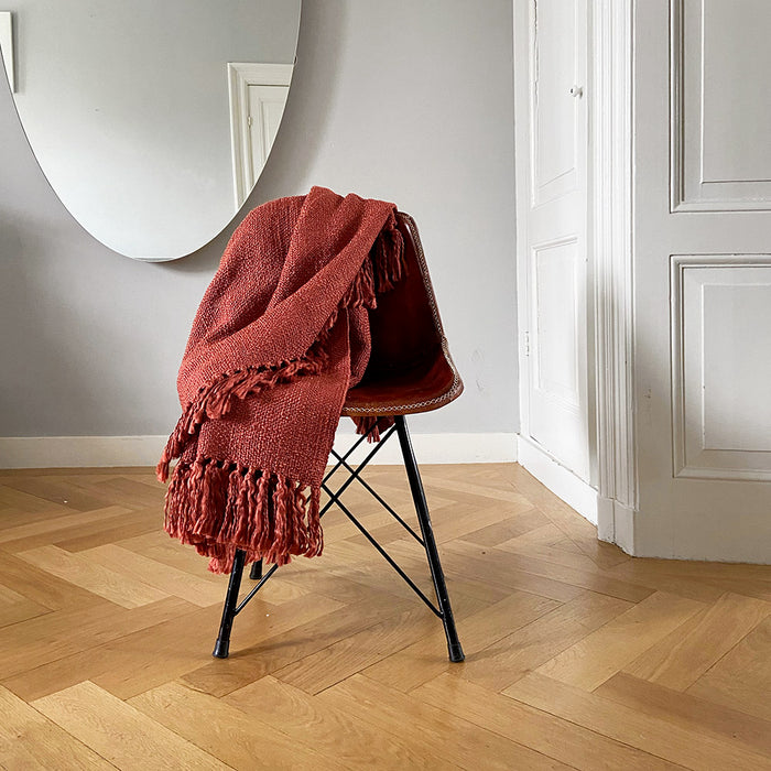 Malagoon Solid Plaid 125 x 150 cm - Dieprood