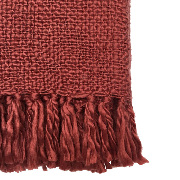 Malagoon Solid Plaid 125 x 150 cm - Dieprood