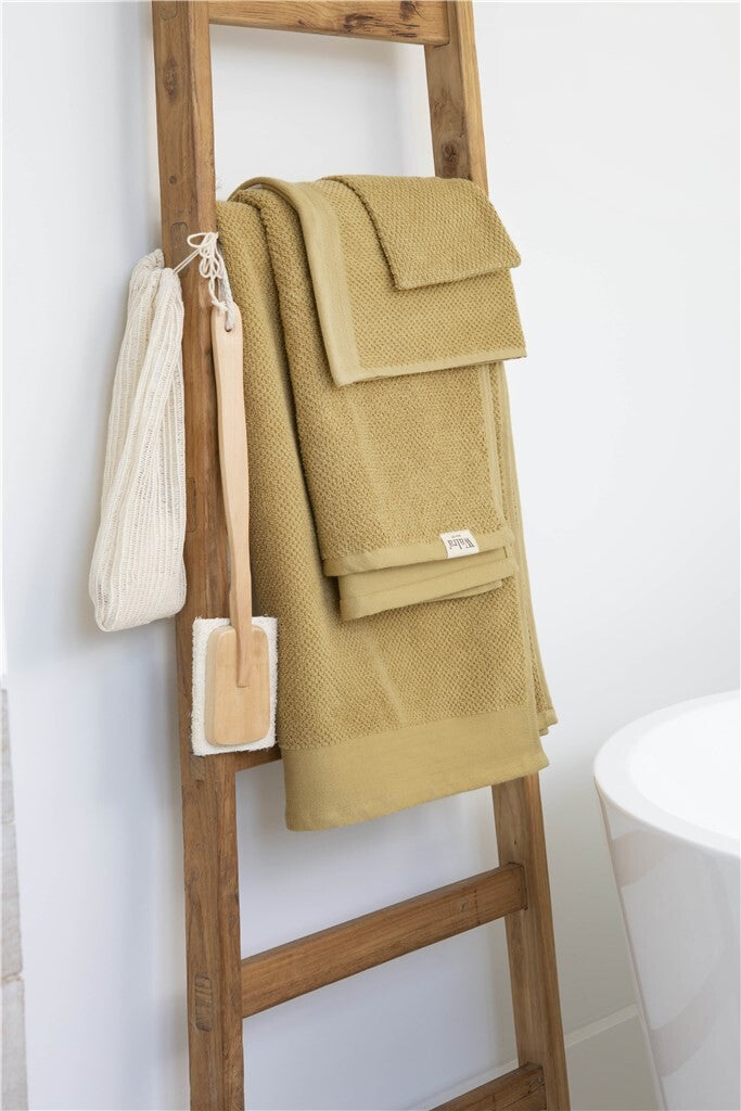 Walra - Gastendoek Soft Cotton Popcorn - 2x 30x50 - Geel