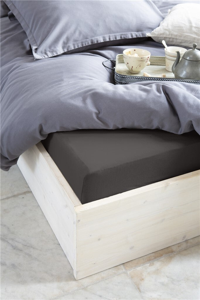Walra - Hoeslaken Crispy Cotton - 160x220 - Antraciet