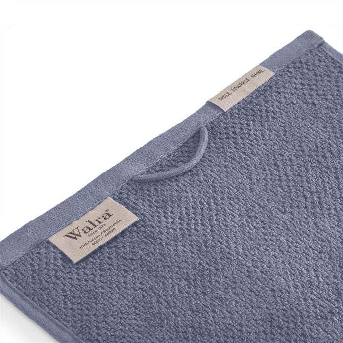 Walra - Gastendoek Soft Cotton Popcorn - 2x 30x50 - Blauw