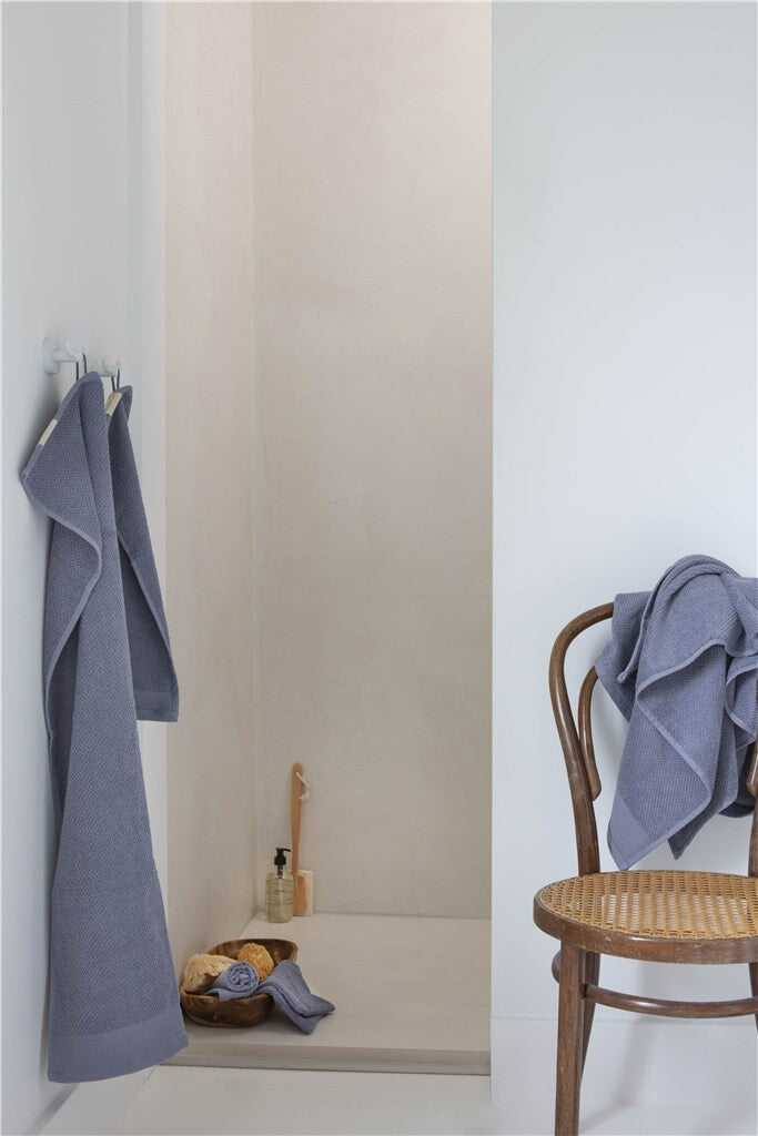 Walra - Badlaken Soft Cotton Popcorn (PP) - 70x140 - Blauw