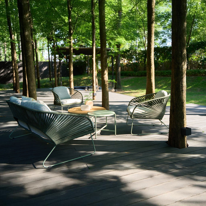 House Nordic - Lounge Set Staal Grijs|Groen - 78x71|162x73cm - Novella