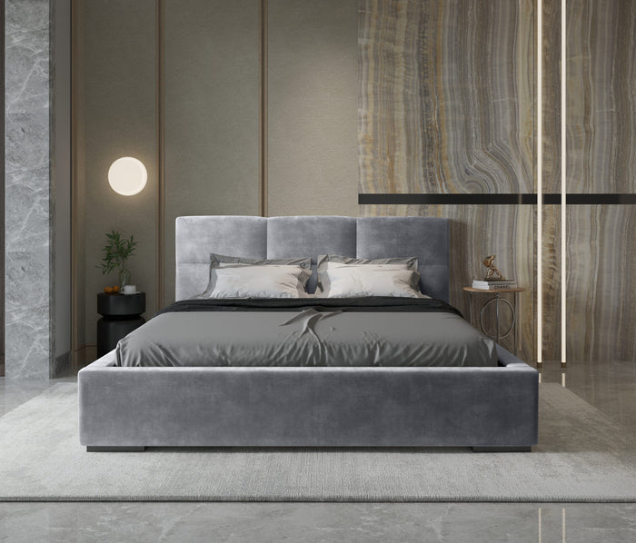 Trae Mobler Porto 160 x 200 cm Gestoffeerd Bed Asgrijs