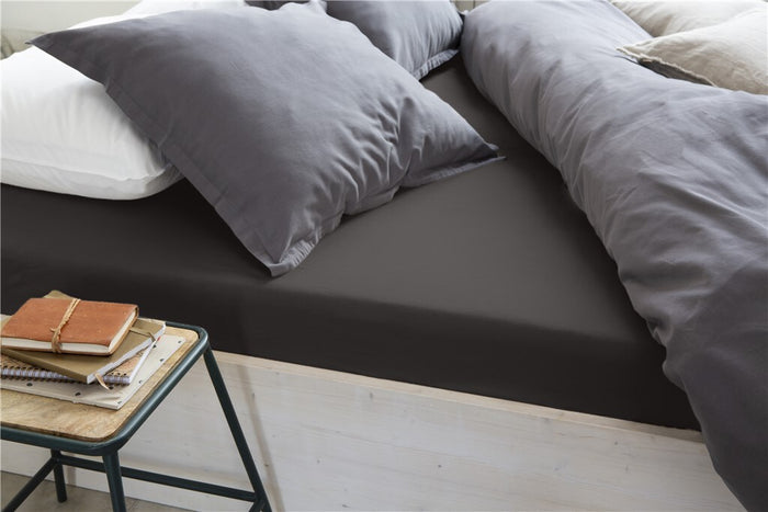 Walra - Hoeslaken Crispy Cotton - 90x220 - Antraciet