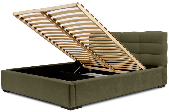 Trae Mobler Faro 160 x 200 cm Gestoffeerd Bed Bosgroen