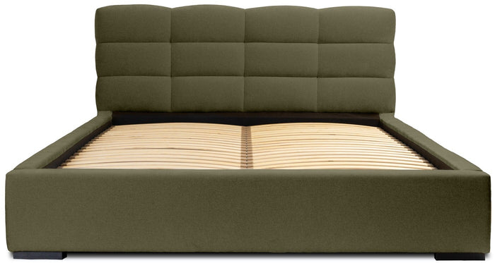Trae Mobler Faro 140 x 200 cm Gestoffeerd Bed Bosgroen