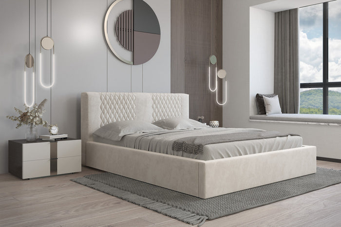 Trae Mobler Montana 180 x 200 cm Gestoffeerd Bed Beige