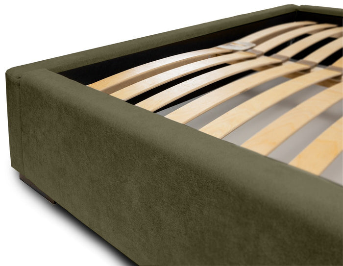 Trae Mobler Faro 140 x 200 cm Gestoffeerd Bed Bosgroen