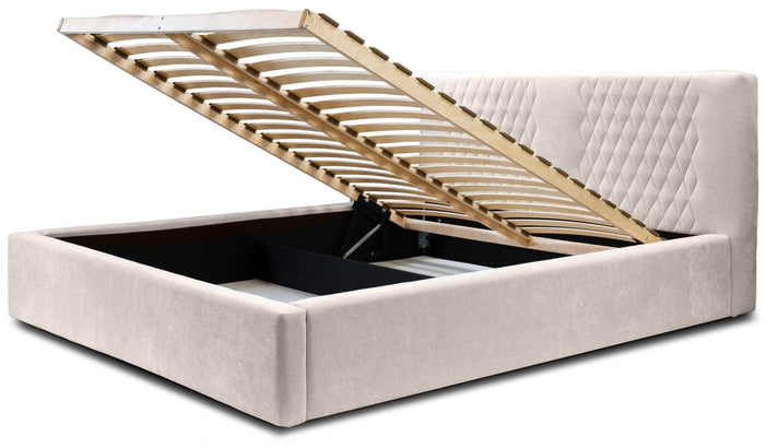 Trae Mobler Montana 180 x 200 cm Gestoffeerd Bed Beige