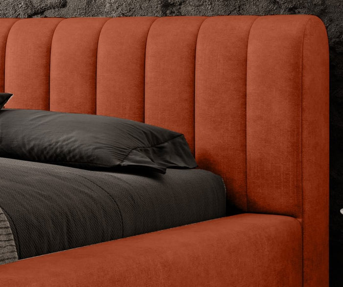 Trae Mobler Amira 140 x 200 cm Gestoffeerd Bed Baksteenrood